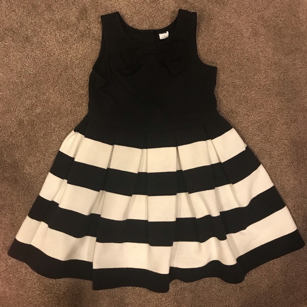 Janie and Jack Black & White Dress with Bow